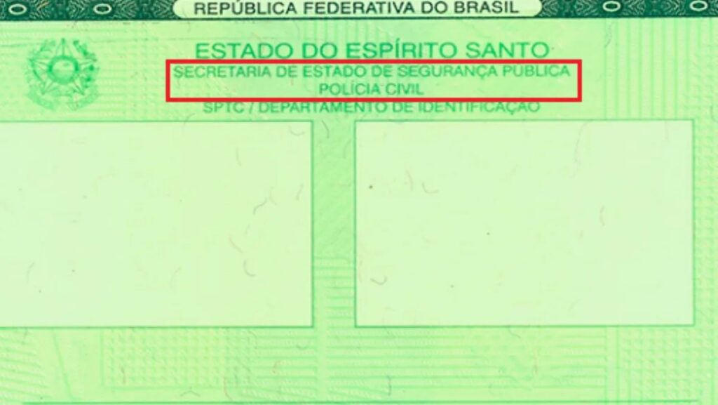órgão emisso RG antigo