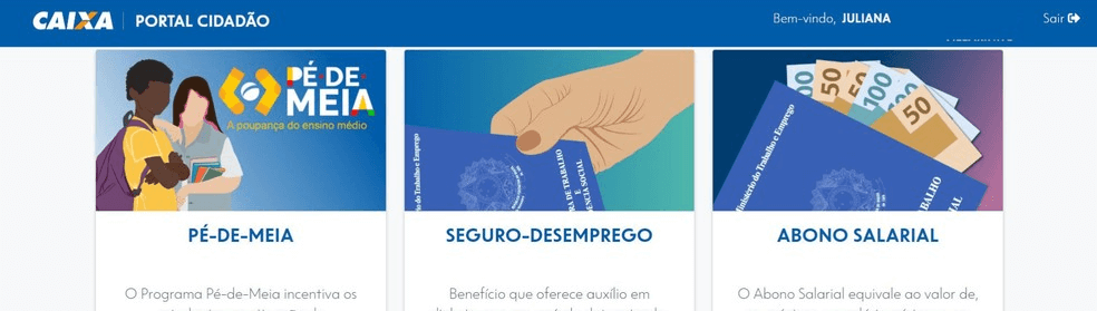 Quais serviços posso acessar no Portal Cidadão Caixa?
